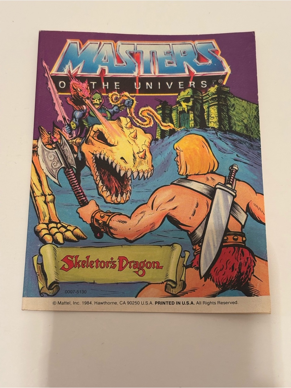 He-Man Mini Comic - Skeletor's Dragon-  Masters of the Universe Vintage 1984